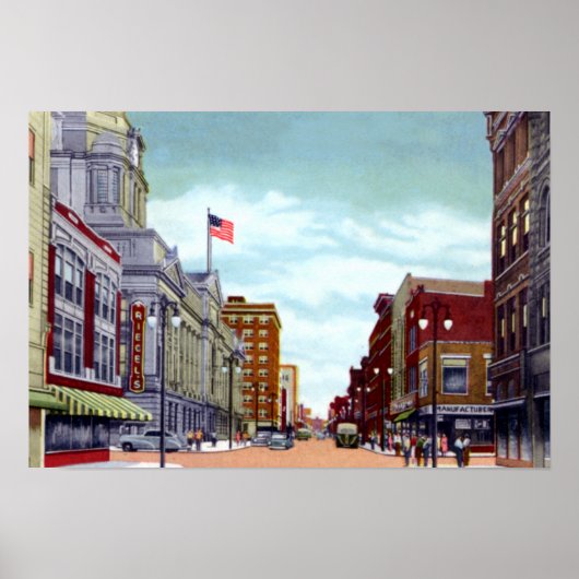 フォートウェインインディアナカルフーン通り ポスター (正面)