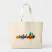 フォートウェインインディアナスカイライン ラージトートバッグ (正面)