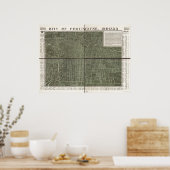 フォートウェインインディアナ1907アンティークパノラママップ ポスター (キッチン)