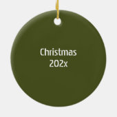 フォートウェインライト緯度パーソナライズされた経度 セラミックオーナメント (裏面)