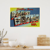 フォートウェイン・インディアナIN旧ヴィンテージ旅行お土産 ポスター (キッチン)