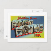 フォートウェイン・インディアナIN旧ヴィンテージ旅行お土産 ポストカード (正面/裏面)