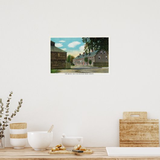 フォートウェストンとブロックハウスの外観 ポスター (キッチン)