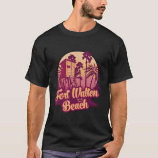 フォートウォルトンビーチフロリダパームツリーズ Tシャツ