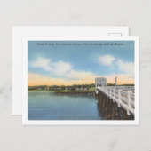 フォートウォルトンビーチ、フロリダ州ヴィンテージ跳ね橋 ポストカード (正面/裏面)