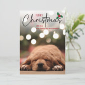 フォートオーバーレイ付きファーリーのクリスマスペットの写真 シーズンカード (スタンド正面)