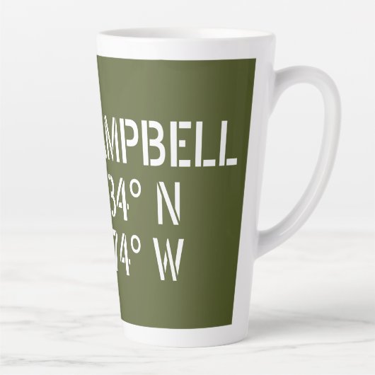 フォートキャンベル緯度経度 カフェラテマグ (右)