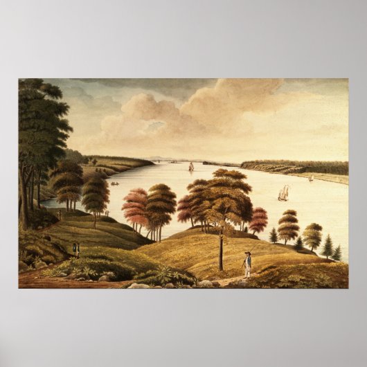 フォートクニハンセンからのハドソン川の眺め ポスター (正面)