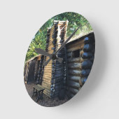 フォートクラトソップ、アストリア、オレゴン ラウンド壁時計 (傾斜)