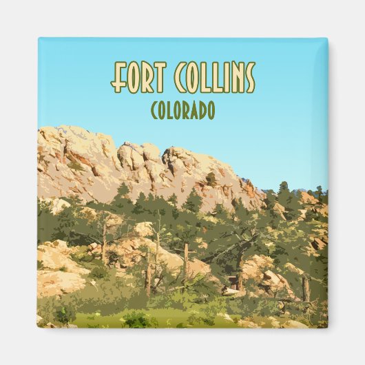 フォートコリンズコロラドホーストゥースロック マグネット (正面)