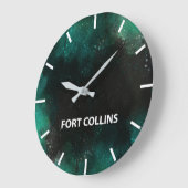 フォートコリンズタイムゾーンニュースルームウォール ラージ壁時計 (傾斜)