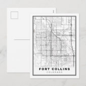 フォートコリンズ地図 シーズンポストカード (正面/裏面)