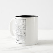 フォートコリンズ地図 ツートーンマグカップ (正面左)