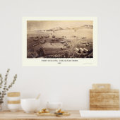 フォートコリンズ, COパノラママップ – 1865 ポスター (キッチン)