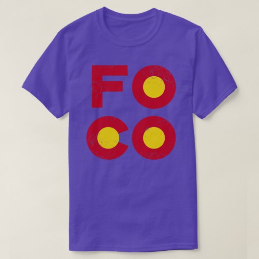 フォートコリンズFOCOコロラド Tシャツ (デザイン正面)