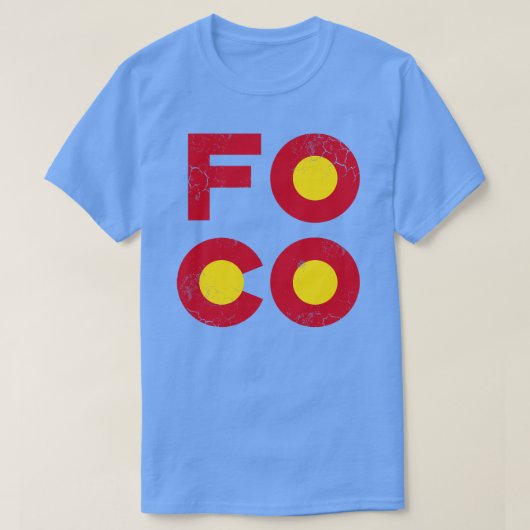フォートコリンズFOCOコロラド Tシャツ (デザイン正面)