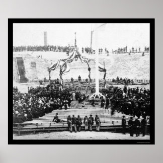 フォートサマーアットチャールストンハーバーのインテリア1865 ポスター