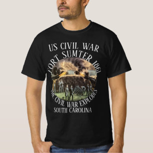 フォートサマー米国南北戦争サウスカロライナ州SC Tシャツ