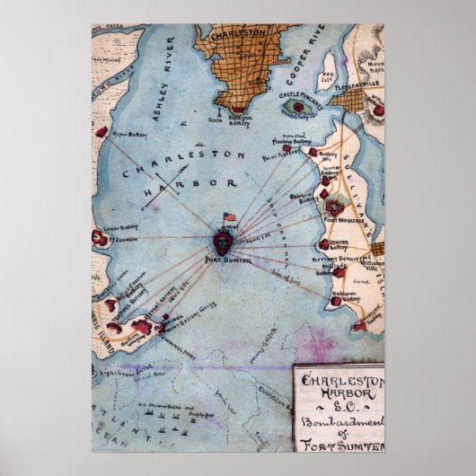 フォートシュマーの戦い – 南北戦争パノラマ3 ポスター (正面)