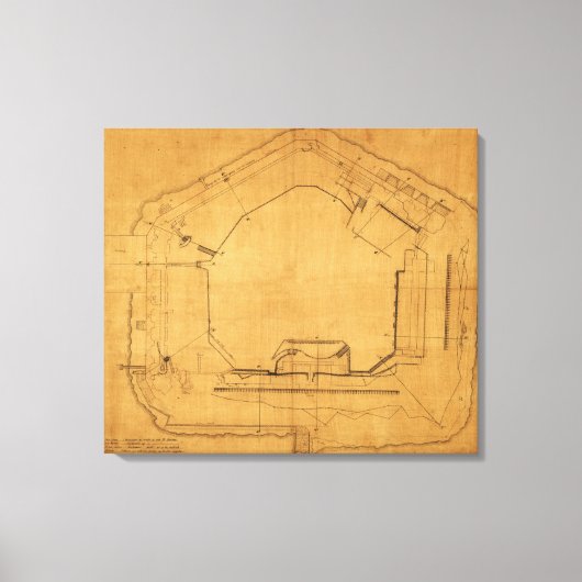 フォートシュマーの戦い – 南北戦争パノラマ4 キャンバスプリント (正面)