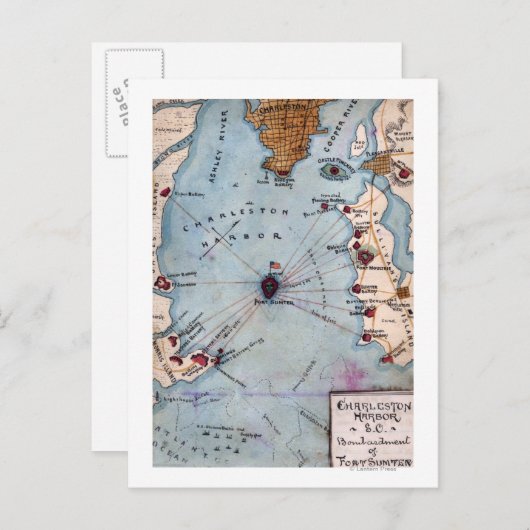 フォートシュマーの戦い – 南北戦争パノラマ ポストカード (正面/裏面)