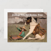 フォートストックトンからの挨拶,テキサス州葉書 ポストカード (正面/裏面)