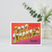 フォートストックトン、テキサス州ヴィンテージビッグ・レターズ ポストカード (スタンド正面)