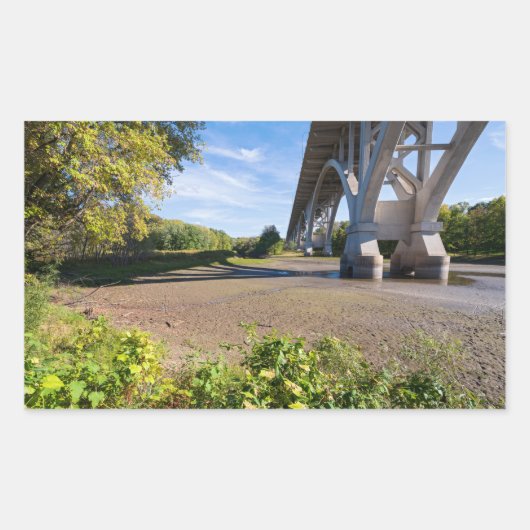 フォートスネリング公園を通るメンドタ橋 長方形シール (正面)