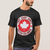 フォートセントジェームズ、カナダの都市Tシャツ | 旅行とH