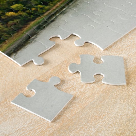 フォートティコンデロガレイクシャンプレーンアディロンダックス秋 ジグソーパズル (側面)