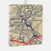 フォートデイビスTXヴィンテージマップ セラミックオーナメント (右)