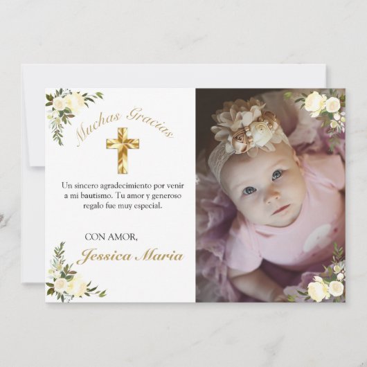 フォートデバウティスドゥクルスデオロフローラグラシアス サンキューカード (正面)