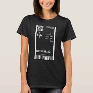 フォートデフランスマルティニークボーディングパスエアラインTi Tシャツ