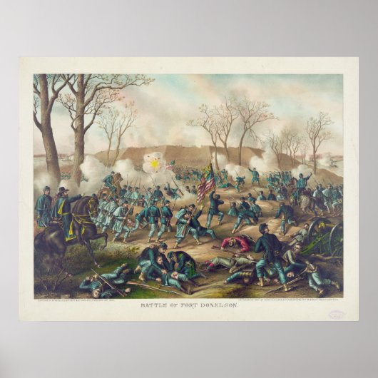 フォートドネルソンの南北戦争の戦い1862 ポスター (正面)
