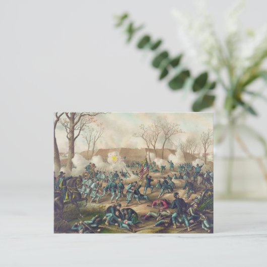 フォートドネルソンの南北戦争の戦い1862 ポストカード (スタンド正面)