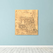 フォートドネルソンの戦い – 南北戦争パノラママ キャンバスプリント (インサイチュ (ウッドフロア))