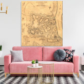 フォートドネルソンの戦い – 南北戦争パノラママ キャンバスプリント (インサイチュ (リビング))