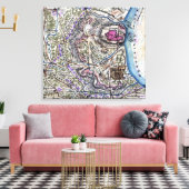 フォートドネルソンの戦い – 南北戦争パノラマ キャンバスプリント (インサイチュ (リビング))