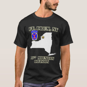 フォートドラム軍基地 – 10th山師団の設計 tシャツ