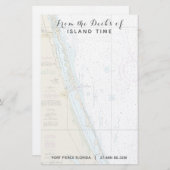 フォートピアシングFLのデッキからあなたのボート名 便箋 (正面/裏面)