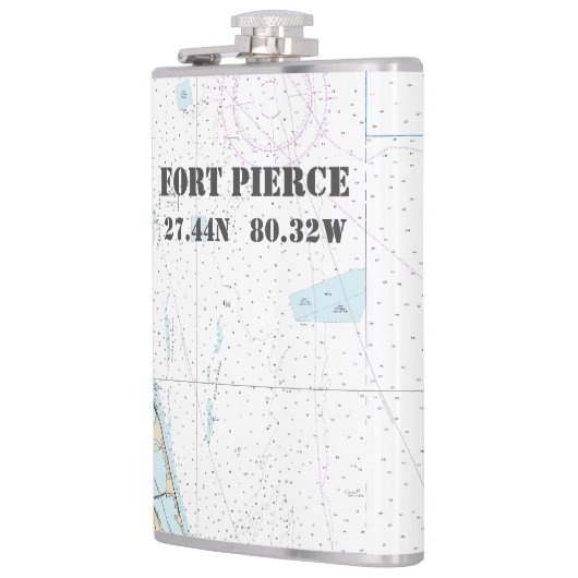 フォートピアシングFL緯度航海の度表 フラスク (左)