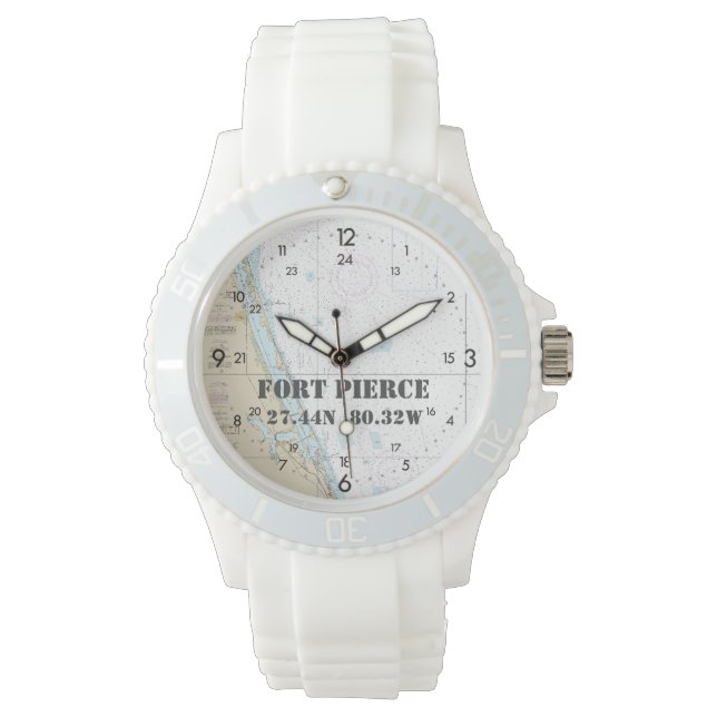 フォートピアシングFL緯度航海の度表 腕時計 (正面)