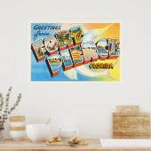 フォートピアスフロリダFL旧ヴィンテージ旅行記念品 ポスター (キッチン)