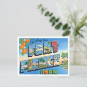 フォートピアース、フロリダヴィンテージビッグ文字はがき ポストカード (スタンド正面)