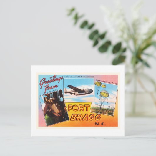 フォートブラッグノースカロライナNC古いヴィンテージポストカード – ポストカード (スタンド正面)