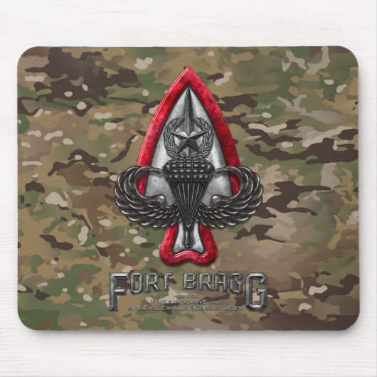 フォートブラッグ迷彩柄マウスパッド マウスパッド (正面)