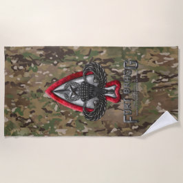 フォートブラッグ迷彩柄 ビーチタオル