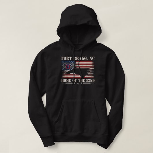 フォートブラッグNC Home Of The 82nd Airborne T-shirt, Ve パーカ (デザイン正面)