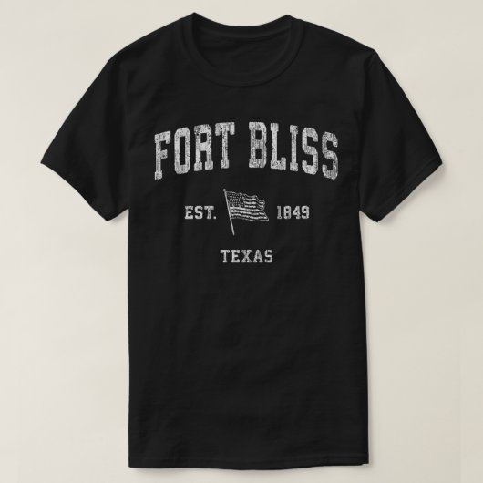フォートブリステキサス州TXヴィンテージ米国国旗のスポーツ Tシャツ (デザイン正面)