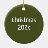 フォートブリス緯度パーソナライズされた経度 セラミックオーナメント (裏面)